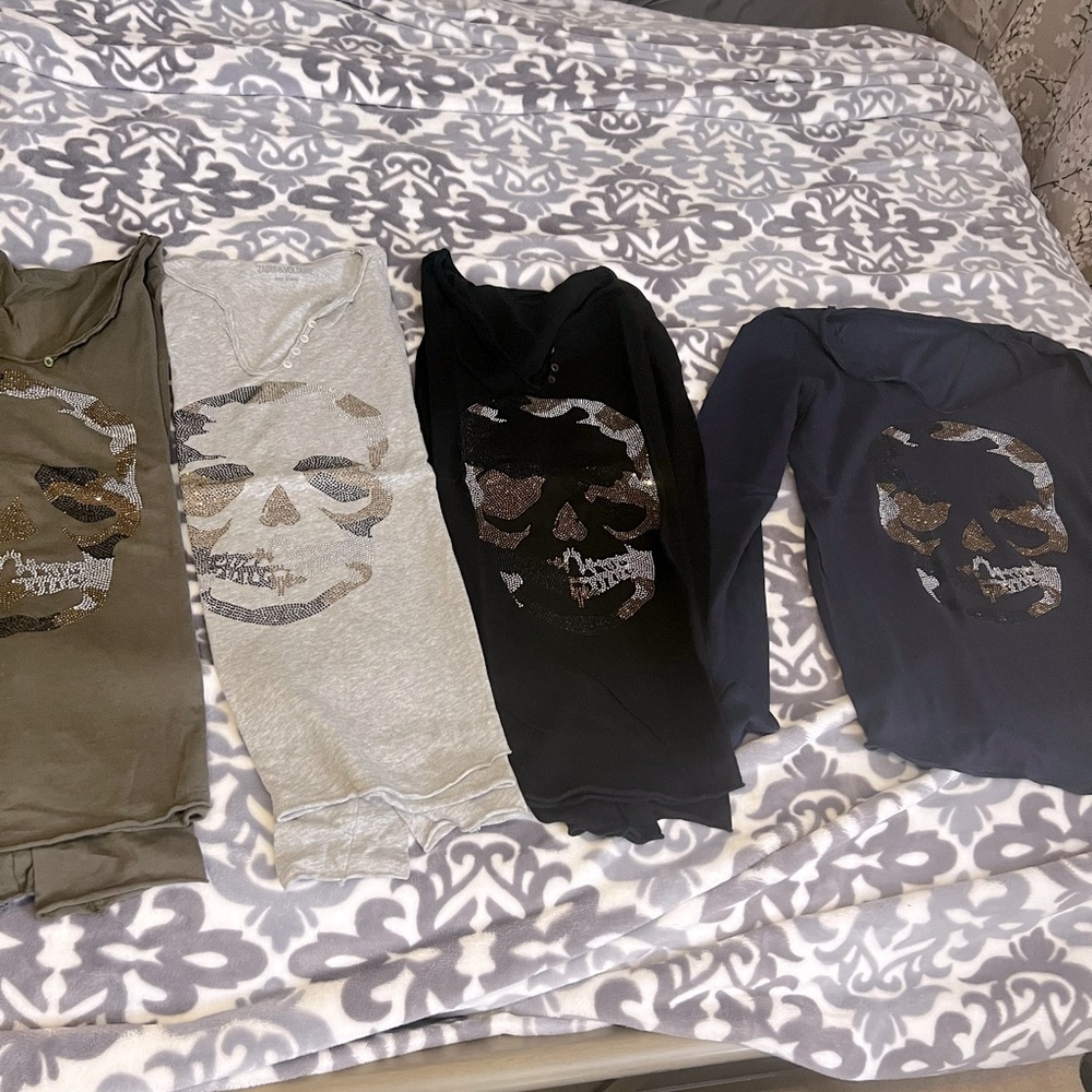 Selling 4 pieces of Zadig and voltaire long sleeve tops. Large size